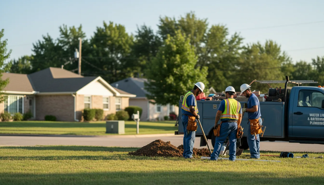 Residential water line and bathroom plumbing service in Irwin, PA